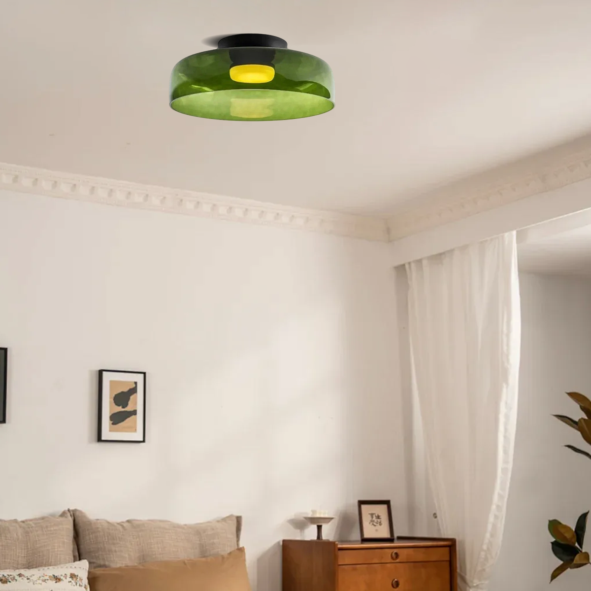 Modern Glass Green Ceiling_Light Hallway 1 Layer